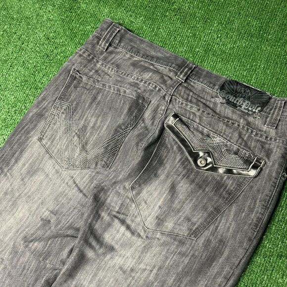 Vintage Y2K Southpole Baggy Grey Pants Size 38 Pocket Design 2000s Vintage Wide - Picture 3 of 8